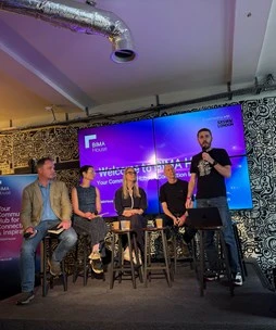James Hobbs on the panel at the BIMA awards
