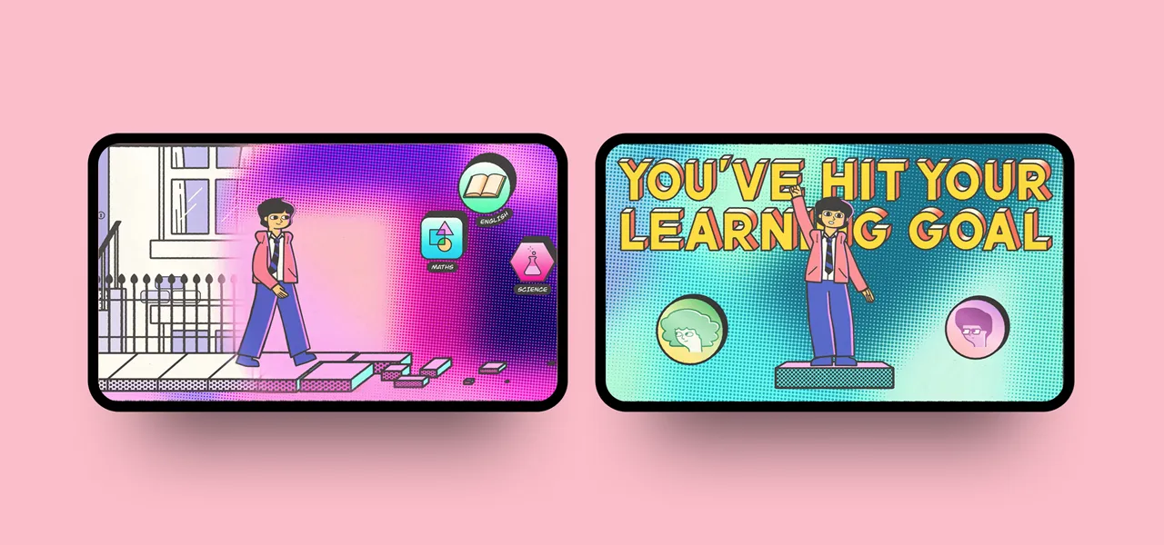 Bitesize screens shown on tablet