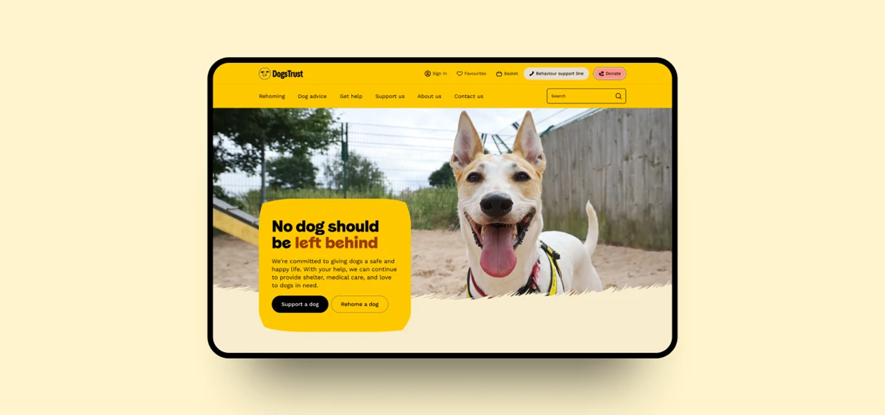 Dogs Trust website screenshot