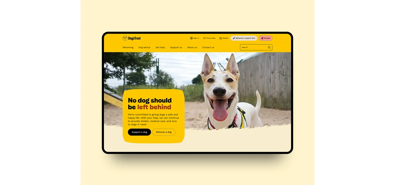 Dogs Trust website screenshot
