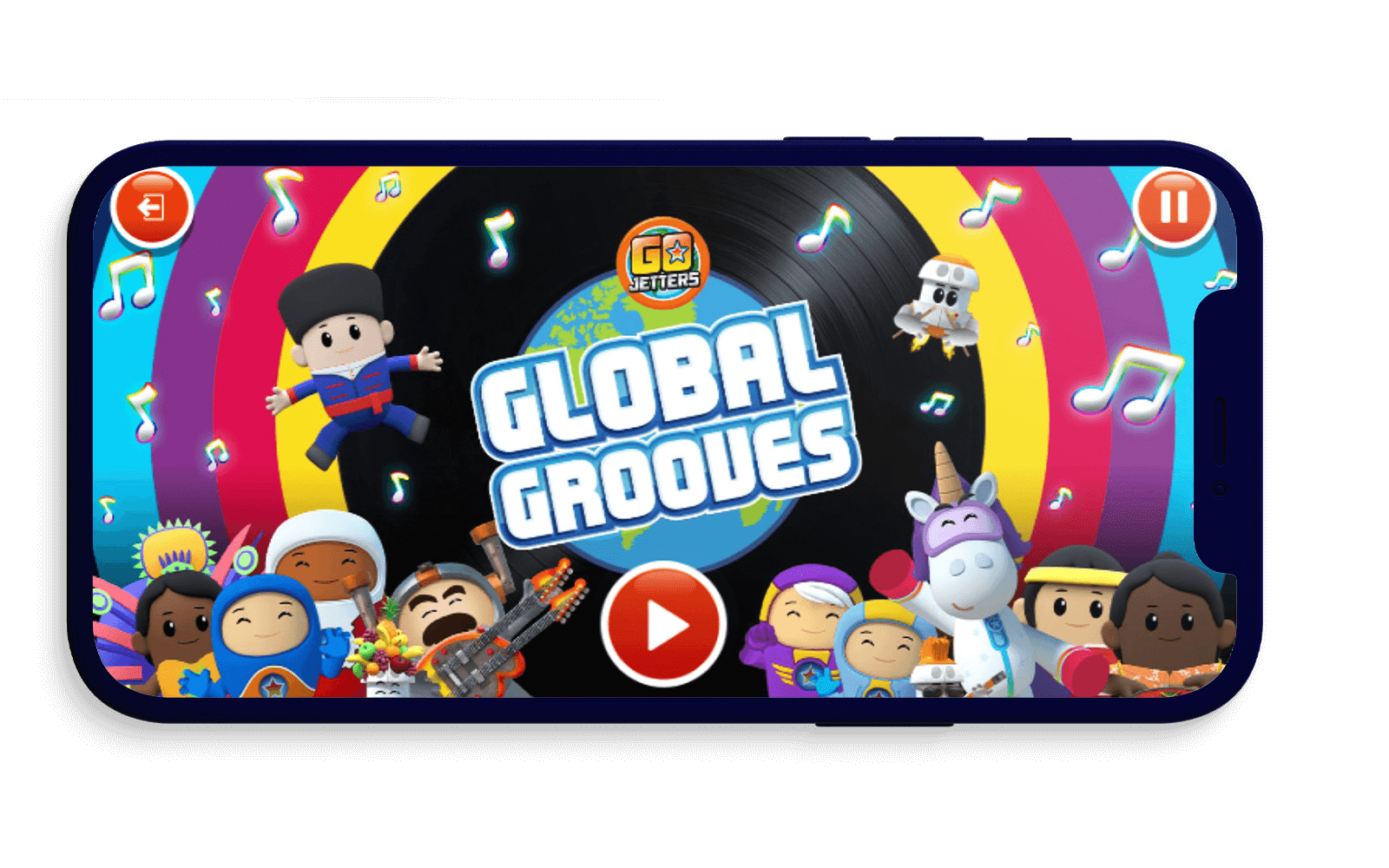 Global Grooves game on a phone